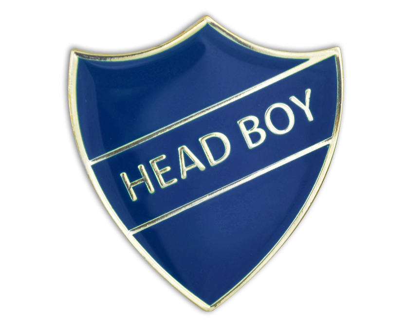 HEAD BOY blue and gold badge (pack of 5)