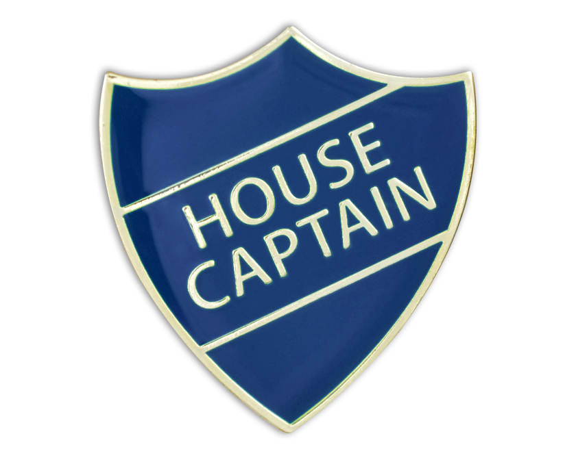 HOUSE CAPTAIN shield badge (pack of 5) - Blue
