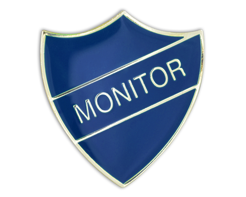 MONITOR badge blue and gold (pack of 5)