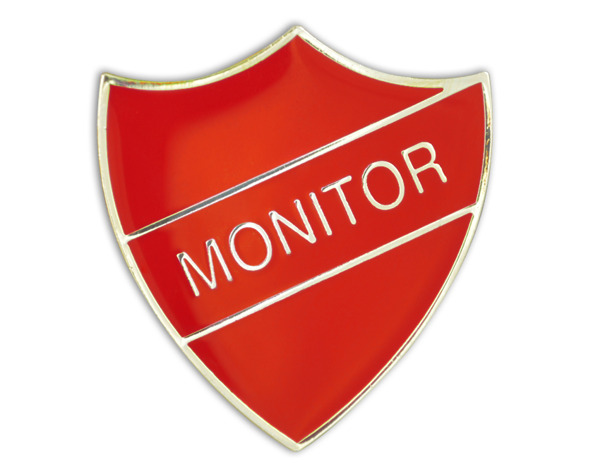 MONITOR shield badge (pack of 5) - Red