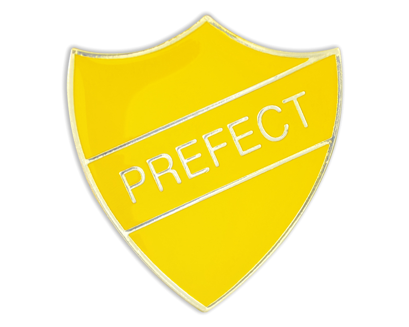 PREFECT shield badge (pack of 5) - Yellow