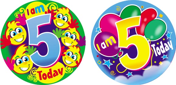 5th Happy birthday sticker