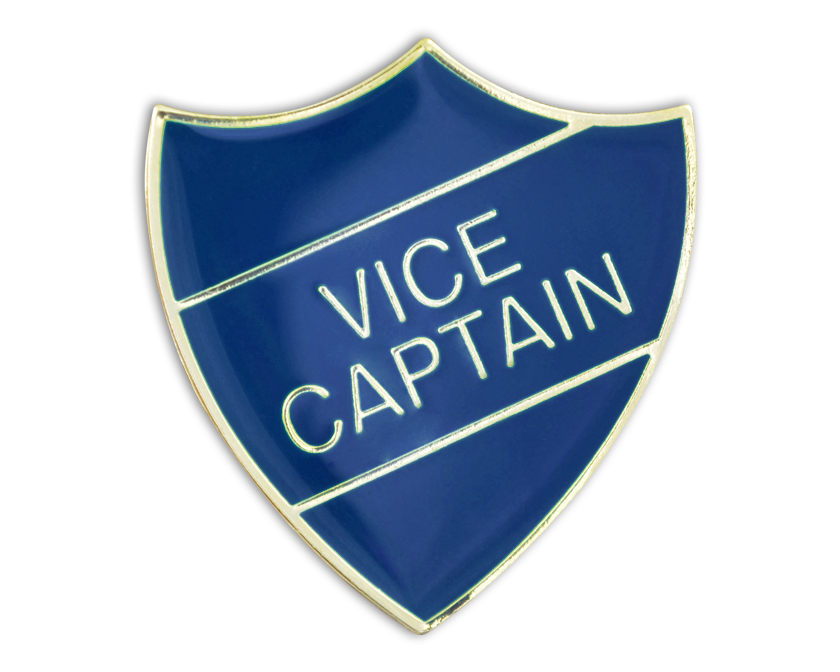 VICE CAPTAIN shield badge (pack of 5) - Blue