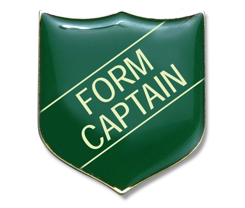 FORM CAPTAIN classic shield badge (pack of 5) - Green
