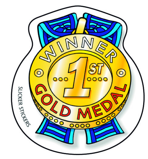 1st gold medal sticker