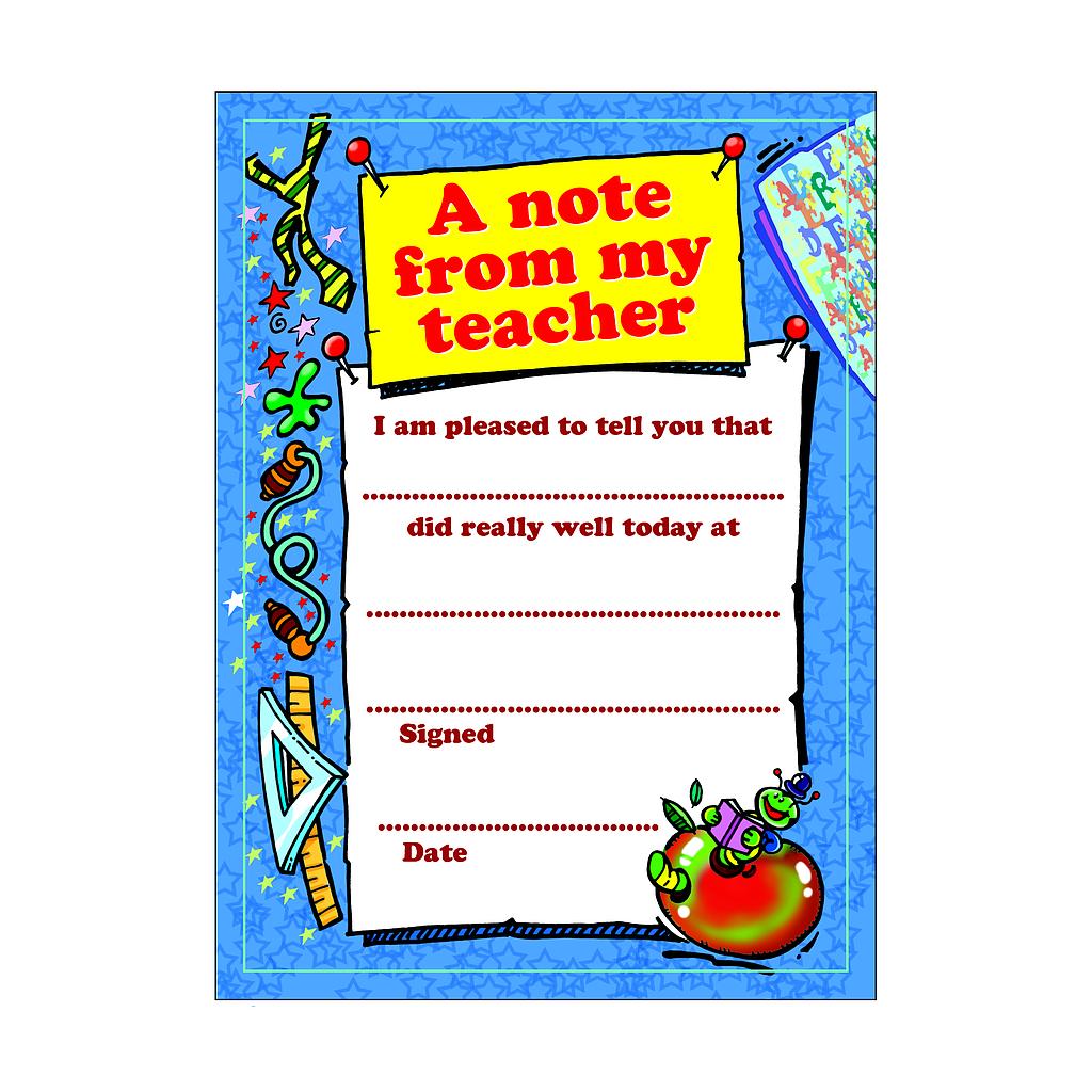 A note from my teacher Homepad