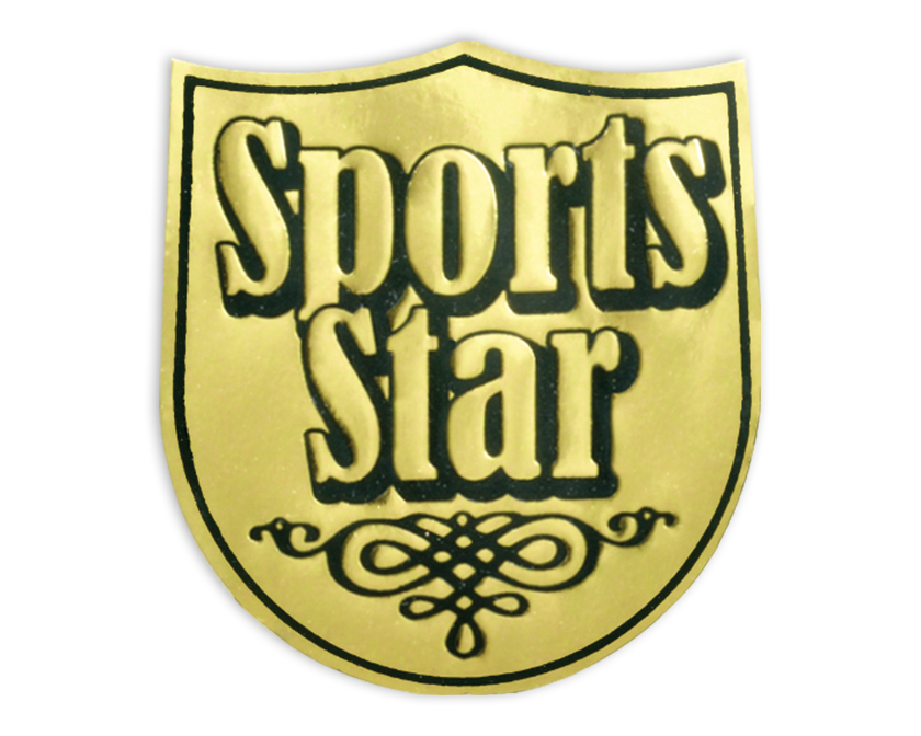 Sports Star shield sticker (metallic)