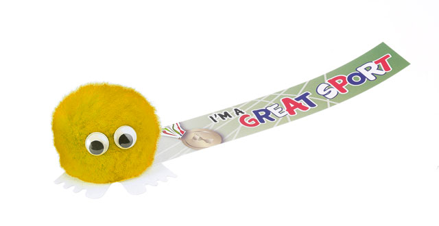 I'm a great sport sticker bug - yellow