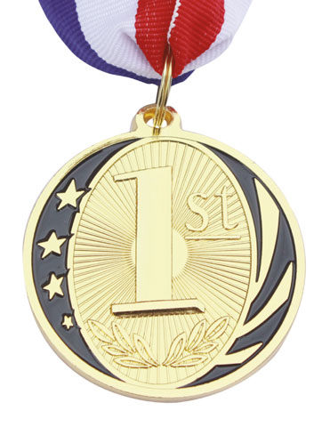 1st Gold medal with neck ribbon