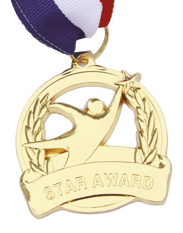 Star Award Gold medal with neck ribbon