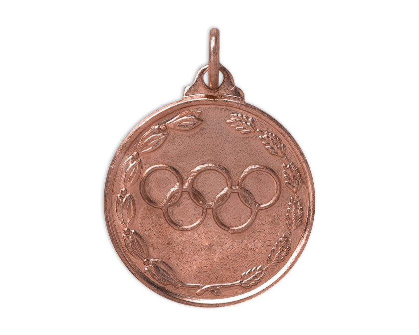 Bronze Olympic rings medal