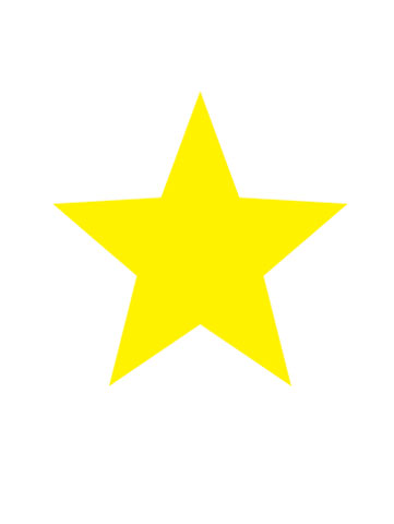 Plain yellow star sticker