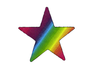 Rainbow Metallic star sticker