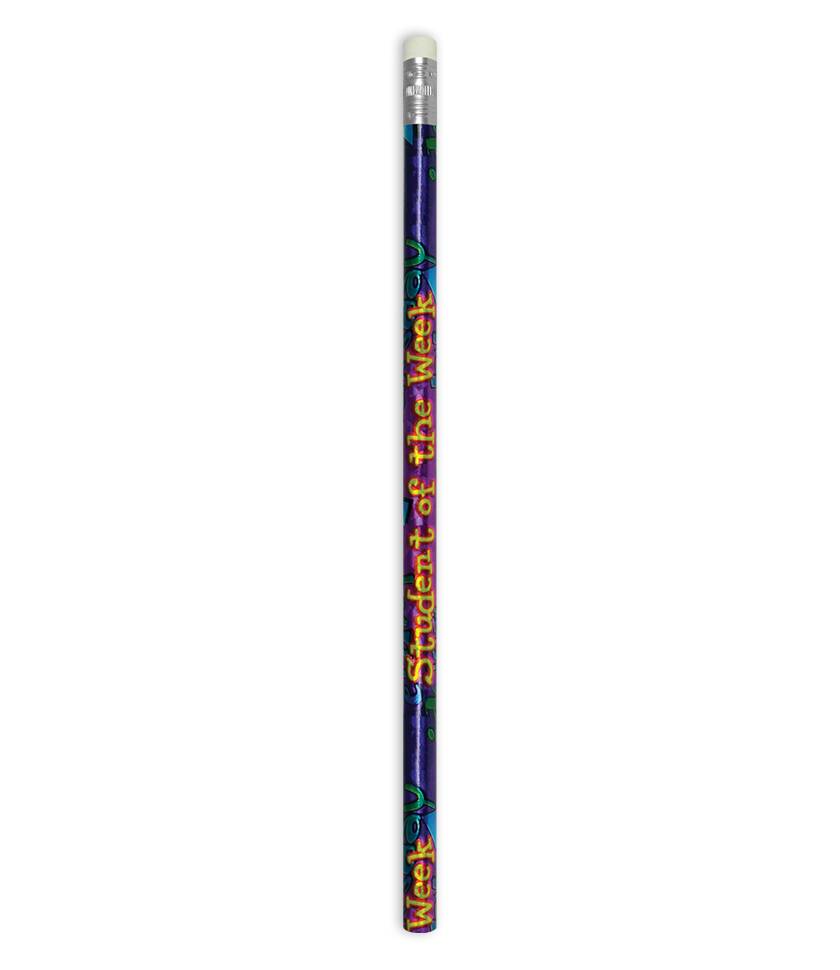 Metallic 'Student of the week' pencil