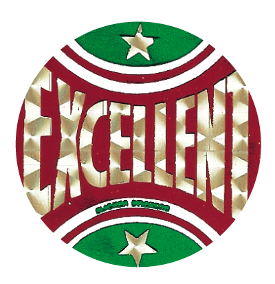 Holographic 'Excellent' sticker