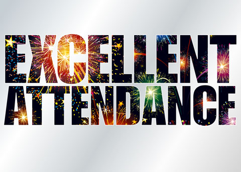 Excellent Attendance Postcard