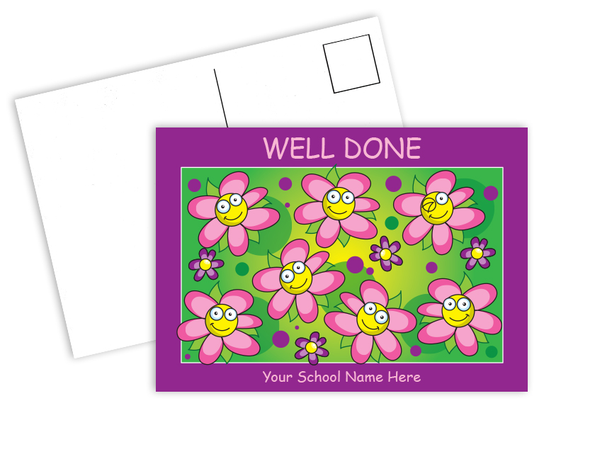 Personalised Postcards - Pink Flowers