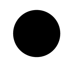 Plain Black Dot 13mm