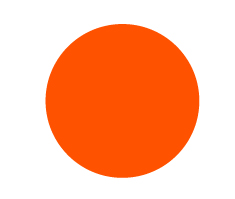 Plain Orange Dot 13mm