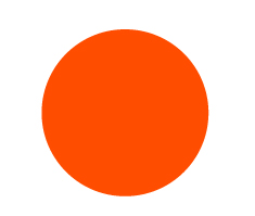 Plain Fluorescent Red Dot 13mm