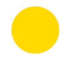 Plain Fluorescent Yellow Dot 13mm