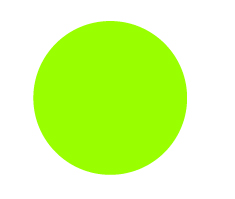 Plain Fluorescent Green Dot 13mm