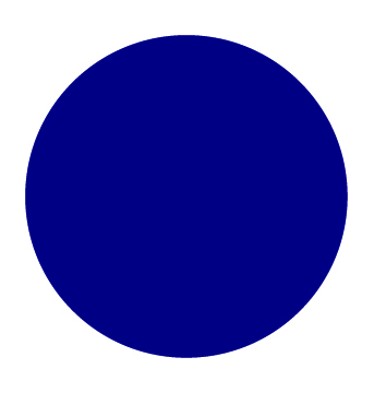 Plain Mid Blue Dot 25mm