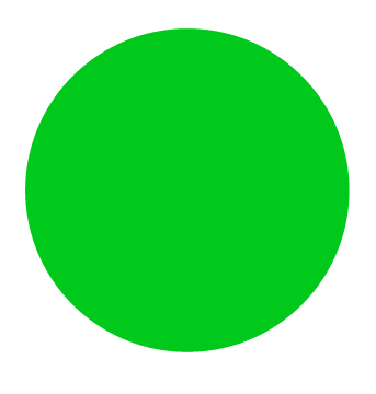 Plain Mid Green Dot 25mm