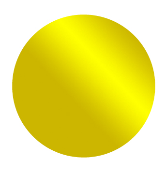 Plain Metallic Gold Dot 25mm