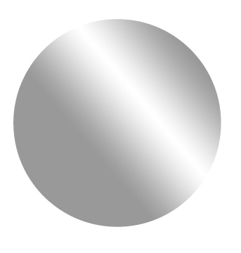 Plain Metallic Silver Dot 25mm