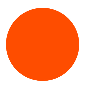 Plain Fluorescent Red Dot 25mm