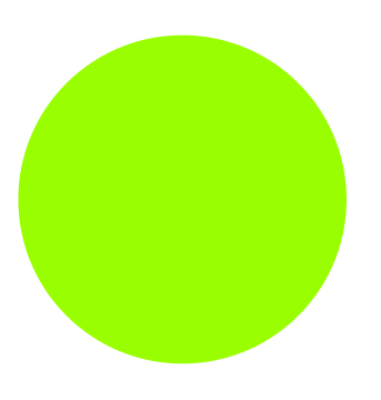 Plain Fluorescent Green Dot 25mm