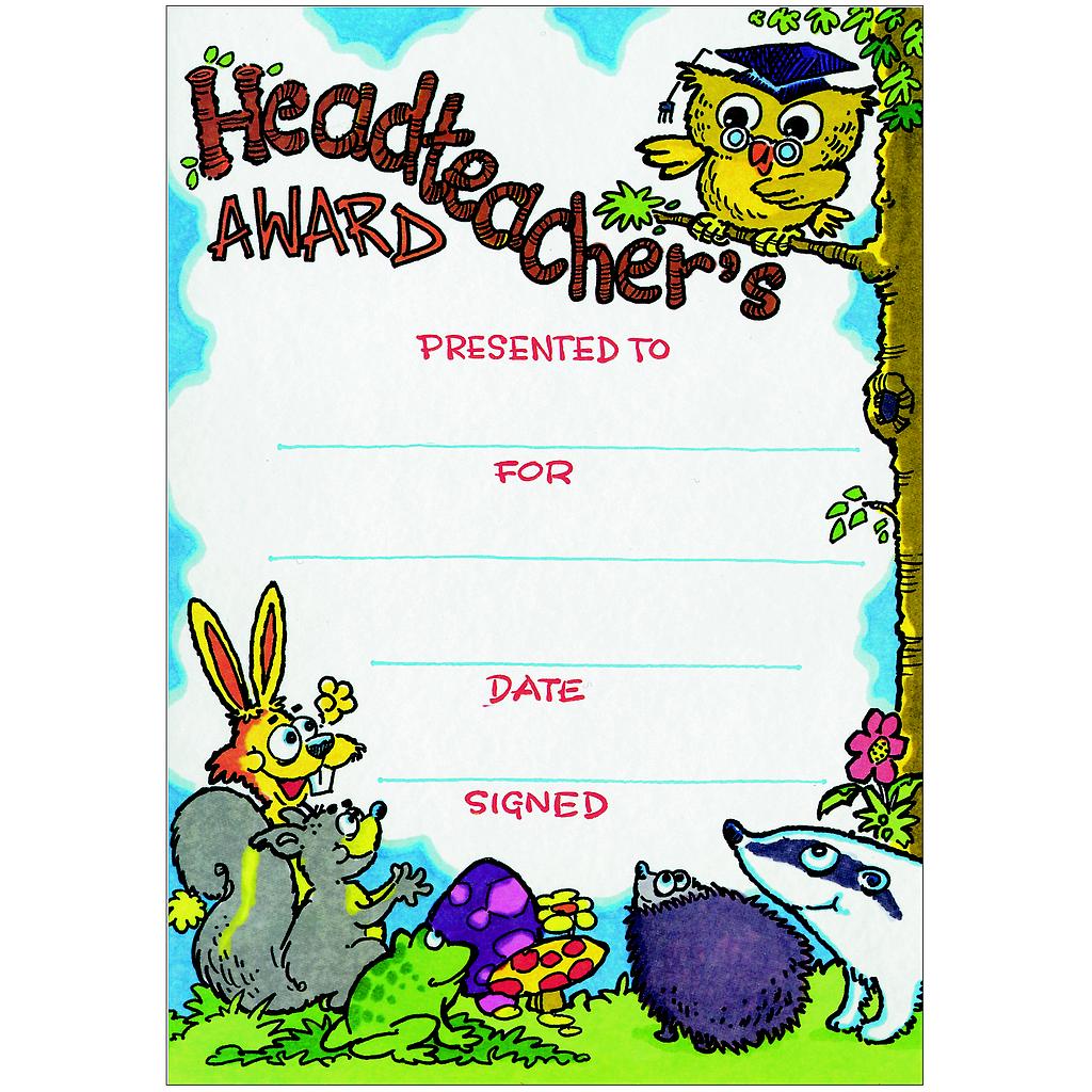 Headteachers Award' woodland certificate