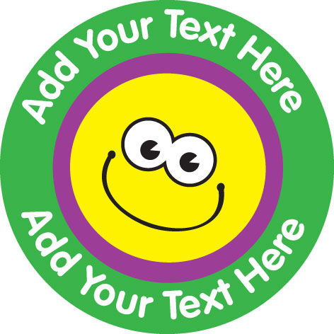 Personalised Stickers - Smiley Faces (6 designs)