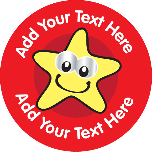 Personalised Stickers - Smiling Stars (6 designs)