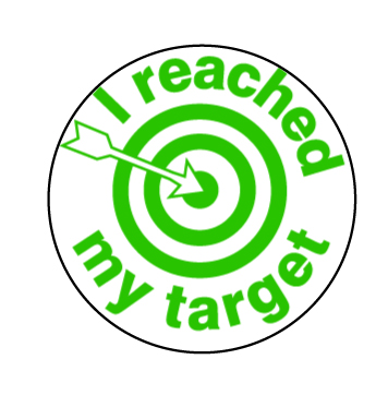 I Reached My Target stamper