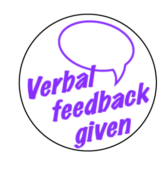 Verbal Feedback Given stamper