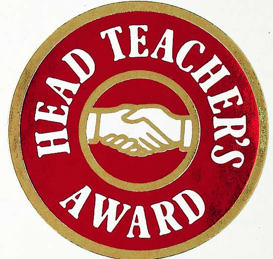 Metallic Headteachers Award sticker