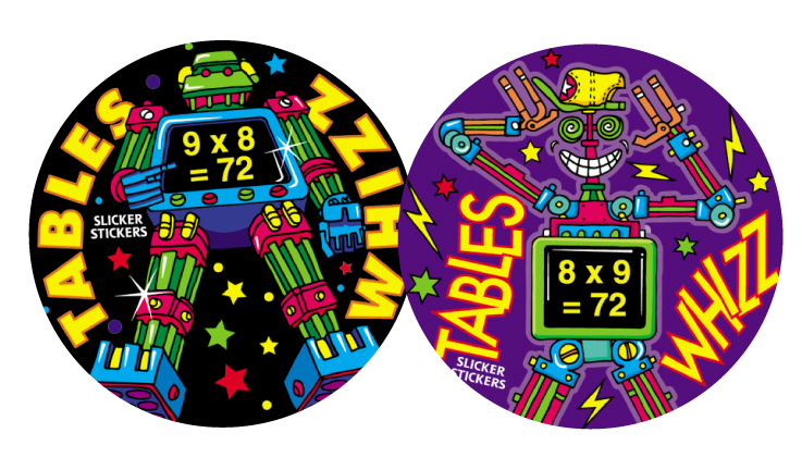 Tables whizz' sticker