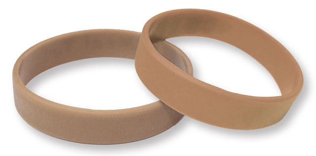 Bronze silicone wristband