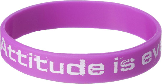 Attitude is everything silicone wristband