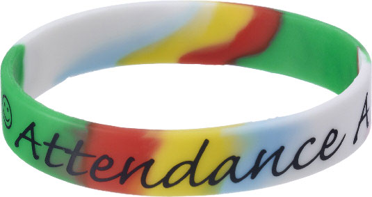 Attendance Award silicone wristband