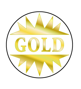 Metallic 'Gold' sticker 19mm