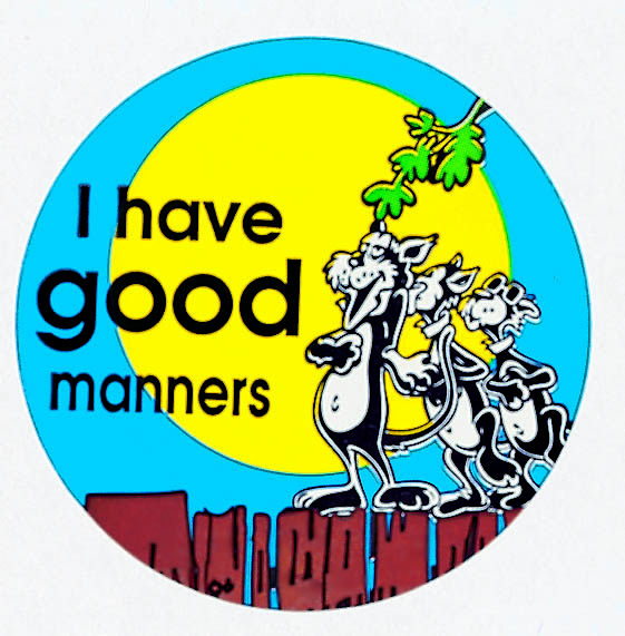 I have good manners' sticker