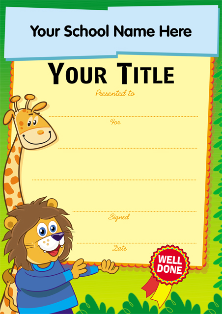 Customised Certificates (minimum quantity of 50)