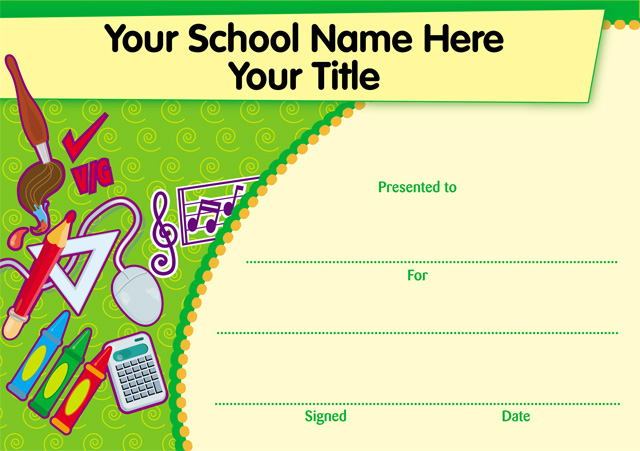 Customised Certificates (minimum quantity of 50)