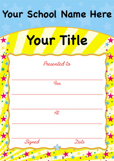 Customised Certificates (minimum quantity of 50)