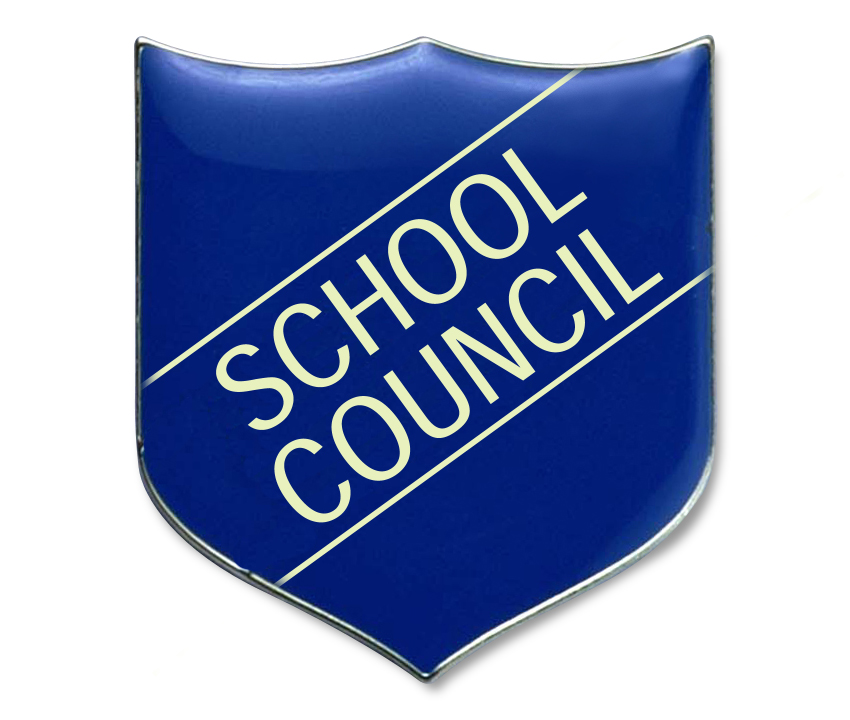 SCHOOL COUNCIL classic shield badge (Pack of 5) - Blue