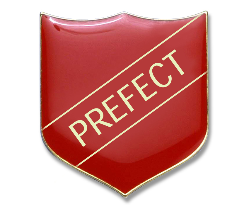 PREFECT classic shield badge (pack of 5) - Red