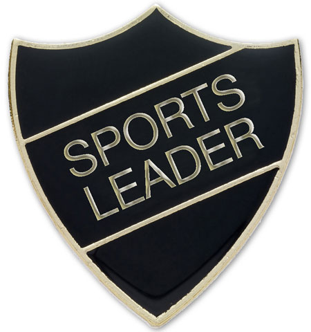 SPORTS LEADER shield badge (pack of 5) - Black
